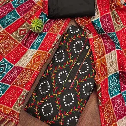 LeeliPeeri Designer Embroidered Unstitched Dress Material-image-81