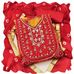 MANVAA Floral Printed Pure Cotton Unstitched Dress Material-image-76
