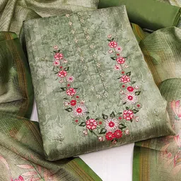 Peachmode Embroidered Unstitched Dress Material-image-97