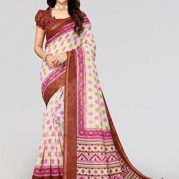 Yashika Geometric Printed Zari Linen Blend Saree-image-55