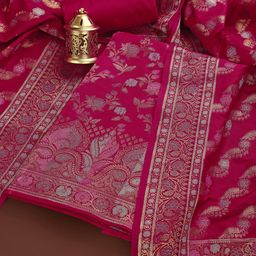 Inddus Floral Woven Design Unstitched Dress Material-image-42