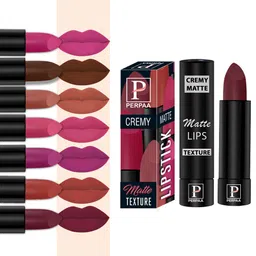 PERPAA Set of 8 Long Lasting Smooth Texture Smudgeproof Cremy Matte Lipstick - 3.5 g each-18