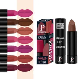 PERPAA Set of 8 Long Lasting Smooth Texture Smudgeproof Cremy Matte Lipstick - 3.5 g each-image-33