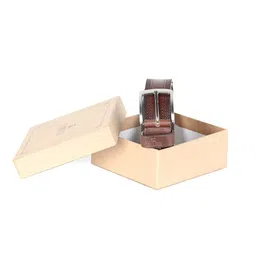 THE CLOWNFISH Men Textured Leather Formal Belt-image-83