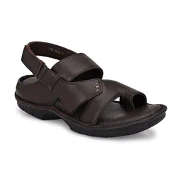 Hitz Men Brown Leather Comfort Sandals-picture-53