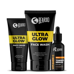 BEARDO Set of Ultra Glow Face Cream & Face Wash + Vitamin C 2 in 1 Toning Serum-15