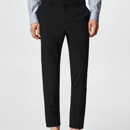 MANGO MAN Tapered Fit Performance Trousers-image-55