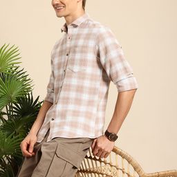 Mast & Harbour Men Standard Checked Pure Cotton Casual Shirt-image-57