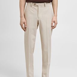 MANGO MAN Striped Slim Fit Formal Trousers-image-92