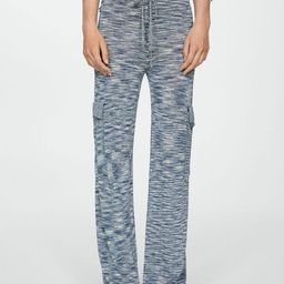 MANGO Women Knitted Cargo-Style Trousers-image-74
