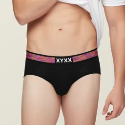 XYXX Men Black & Purple Solid IntelliSoft Antimicrobial Micro Modal Basic Briefs XYBRF79-picture-24