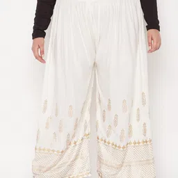 CLORA CREATION PLUS Women Ethnic Motifs Printed Wide Leg Palazzos-14