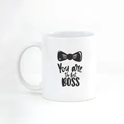 CLAY CRAFT White & Black Text or Slogans Printed Ceramic Glossy Mug 350 ml-image-64