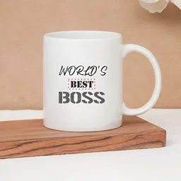 CLAY CRAFT White & Black Text or Slogans Printed Ceramic Glossy Mug 350 ml-image-30