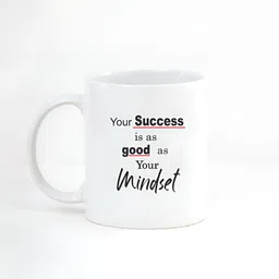 CLAY CRAFT White & Black Text or Slogans Printed Ceramic Glossy Mug 350 ml-10