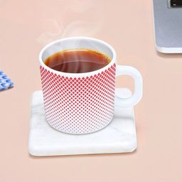 Larah by BOROSIL Ruby Pixel White & Red 6 Pieces Printed Opalware Glossy Mugs 180 ml Each-16