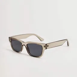 MANGO Women Grey Lens Square Sunglasses with UV Protected Lens 17000180-30