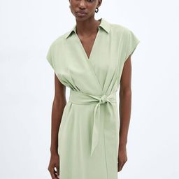MANGO Midi Wrap Dress with Belt-picture-35