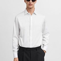 MANGO MAN The Suit Collection Slim Fit Pure Cotton Formal Shirt-image-86
