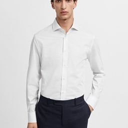 MANGO MAN Striped Pure Cotton Formal Shirt-picture-7