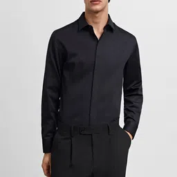 MANGO MAN Pure Cotton Formal Shirt-image-83