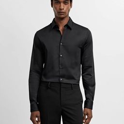 MANGO MAN Super Slim Fit Poplin Shirt-image-58