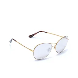 ENRICO Women Silver-Toned Lens & Gold-Toned Oval Sunglasses EN P 4008 C2-47