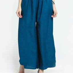 TAG 7 Women Blue Flared Palazzos-picture-53