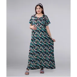 Mamma's Maternity Brown Printed Maternity Nighty-picture-32