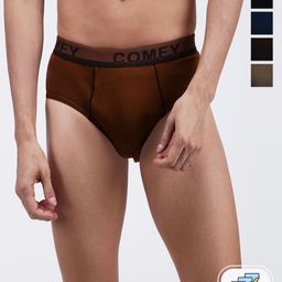 AMUL COMFY Men Pack Of 5 Cotton Basic Briefs AC-CBRIOE-AF-CB-NVY-LTBR-SGRY-3XL-5PC-picture-34