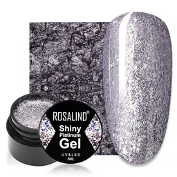 ROSALIND Shiny Platinum Hybrid Varnishes Soak-Off UV&LED Gel Nail Polish - Shade A388-image-35