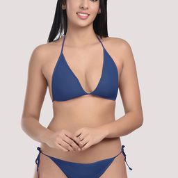 StyFun Women Navy-Blue Solid Lingerie Set S_Satin_Packof1_Navy_BWomen Solid Lingerie Set-image-95