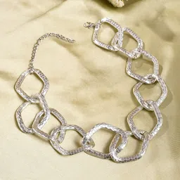 SOHI Silver Plated Designer Necklace-29