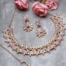 Sukkhi Gold-Plated Stone-Studded Jewellery Set-image-59