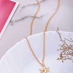 VIRAASI Gold-Plated Christian Baby Angel Pendant Chain Necklace-image-41