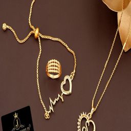 JEWEL WORLD Set Of 2 Gold-Plated Necklace-image-26