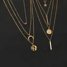 Jewels Galaxy Set Of 2 Gold-Plated Layered Necklace-14