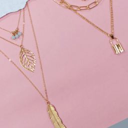 OOMPHSet of 2 Gold-Toned Layered Necklace-image-12