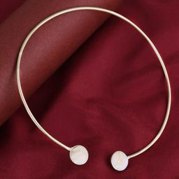 VOGUE PANASH Gold-Plated Mother of Pearl Necklace-46