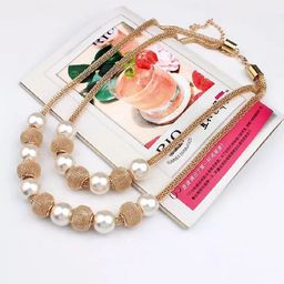 Yellow Chimes Gold-Toned & White Gold-Plated Choker Necklace-71