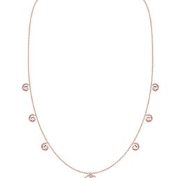 BHIMA Jewels 18K Hallmark 750 Purity Rose Gold Floral Diamond Necklace-image-87