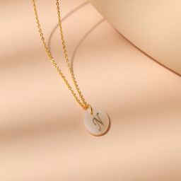 AQUASTREET 18K Gold-Plated Initial Letter R Necklace-1