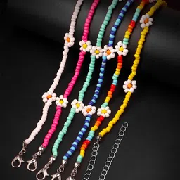 Melbees by Yellow Chimes Girls Set of 6 Beads Necklace-43