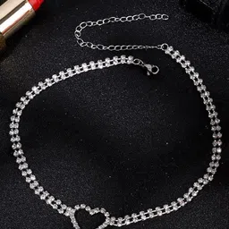 Pinapes Women White Silver-Plated Love Chain Necklace-image-53