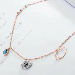 SALTY Stainless Steel Evil Eye Necklace-image-32