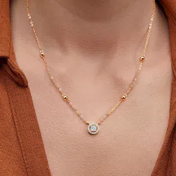 MINUTIAE Brass Gold-Plated Stones Studded Necklace-image-50