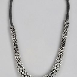 RICHEERA Silver-Plated Beaded Statement Necklace-74