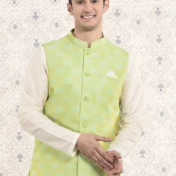Ode by House of Pataudi Men Woven Design Nehru Jacket-picture-42