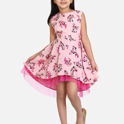 StyleStone Pink Floral Net Dress-image-14