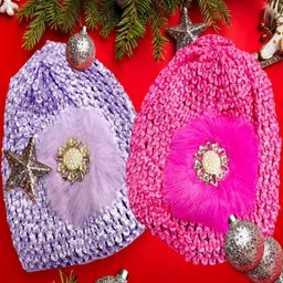 Proplady Girls Set of 2 Fur Hair Accessory Set-42